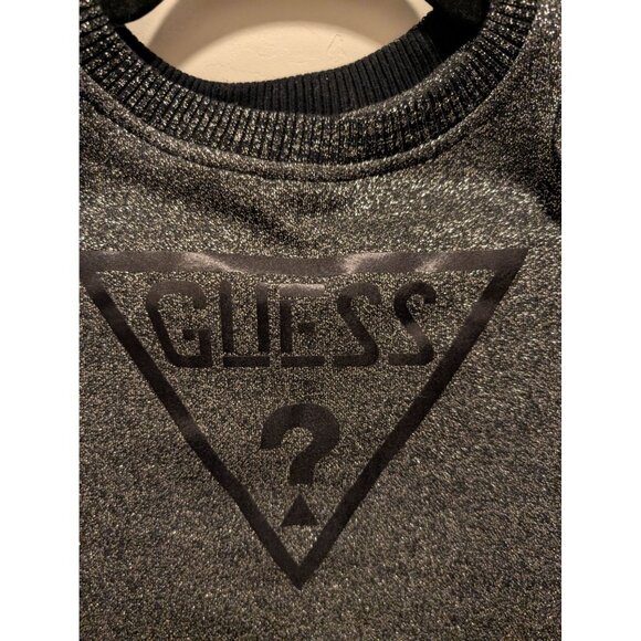 Guess Long Sleeve Cold Shoulder Logo Sweater size 12 - Picture 2 of 5